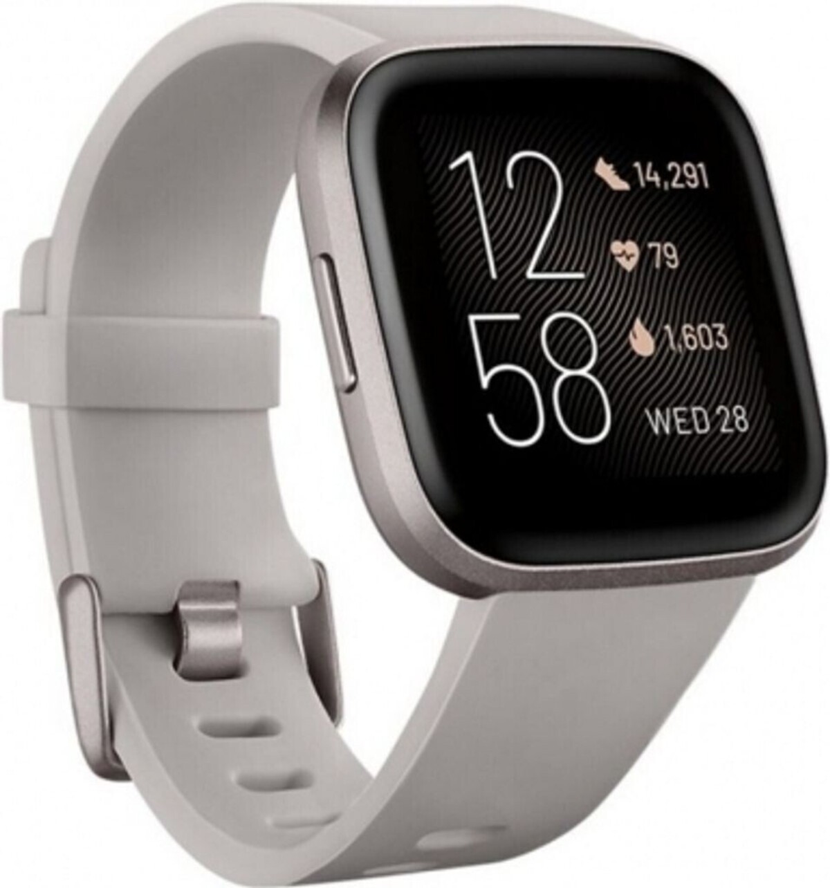Fitbit Versa 2 silber/grau Smartwatch Fitness Tracker 1,4 Zoll - GUT REFURBISHED