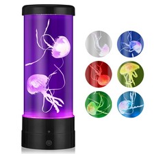Jellyfish Lamp with 7 Colour, Jellyfish Table Lamp with Color Changing Black
