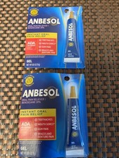 Anbesol Maximum Strength Oral Pain , Instant Pain Relief 2 Packs Exp 03/27