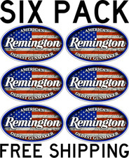 Pack Of Six Remington Us Flag Gun Logo Vinyl Sticker Decal Truck Free Shipping Pack Of Six Remington Us Flag Gun Logo Vinyl Sticker Decal Truck Free Shipping