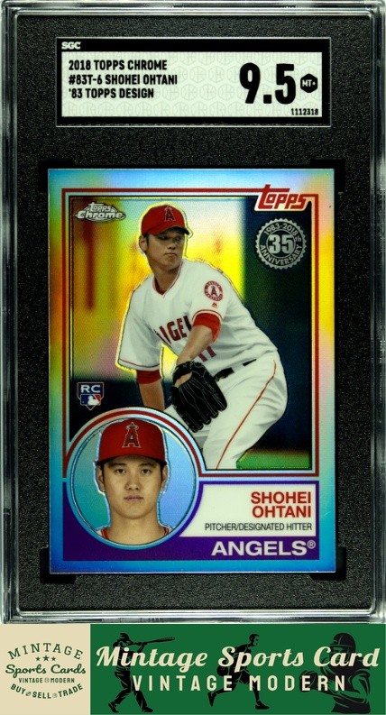 2018 Topps Chrome - Shohei Ohtani - Rookie RC #83T-6 SGC 9.5