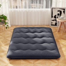 Double Portable Sleeping Pad Roll up Mattress w/ Washable Cover-Black