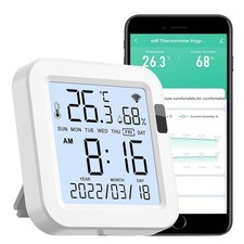 Smart WiFi Temperature Humidity Monitor: Tuya Wireless Temperature Humidity S...