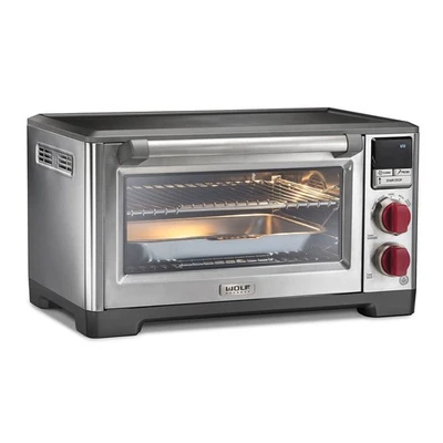 Wolf Gourmet Elite Digital Countertop Toaster Oven Red Knobs WGCO150 - New