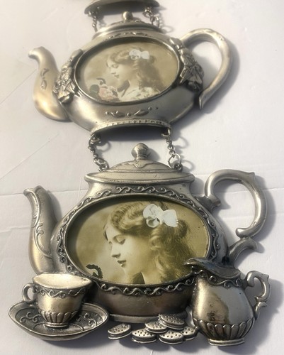 Linco Vintage Pewter Teapot Hanging Picture Frame - 3 Frames - Picture 6 of 24