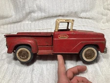 1963-64 Tonka Toys Red Stepside Pickup Truck Original