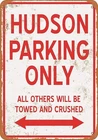 8 x 12 Tin Metal Signs Home Décor Hudson Parking ONLY - Vintage Wall Decor Art