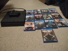 Sony PlayStation 4 Pro Black 1TB Working With Multiple Working Games