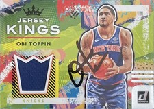 2021-22 Donruss Basketball Jersey Kings IP AUTO Obi Toppin JK-OTP Knicks PACERS