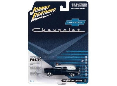 Johnny Lightning JLSP1311957 Chevy Hearse, metisse blue & white 1:64