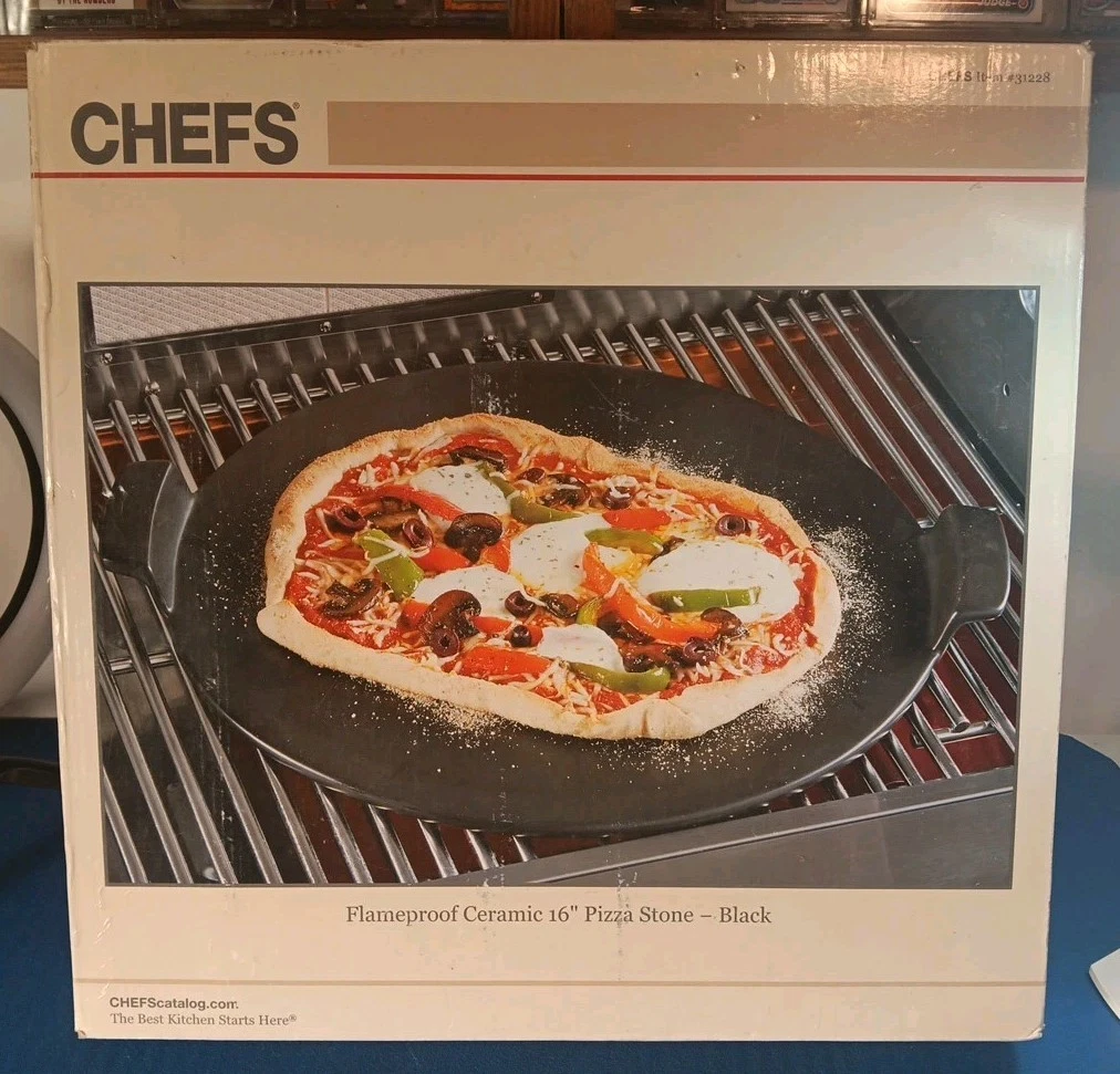 CHEFS Flameproof Ceramic 16" Pizza Stone-Black VINTAGE OPEN BOX NEW!
Opens in a new window or tab