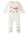 NWT Baby Girl 6-9  12-18 18-24 2T  4T 5T Months Cat Footed One Piece Pajamas