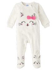 NWT Baby Girl 6-9 12-18 18-24 2T 3T 4T Months Cat Footed One Piece Pajamas