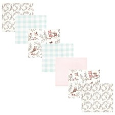 Flannel Receiving Blankets 7pk Pink Forest Friends Hudson Baby 21382 Luvable