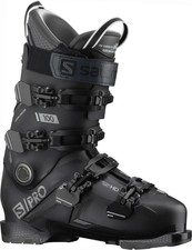 Salomon S/Pro 100 GW Mens Ski Boots Black/Belluga/Dark Silver Metallic 9/9.5