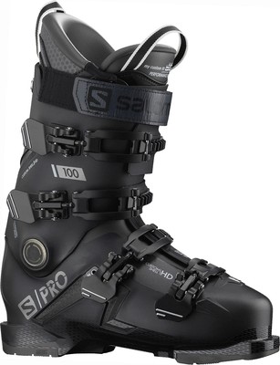 Salomon S/Pro 100 GW Mens Ski Boots Black/Belluga/Dark Silver Metallic 9/9.5