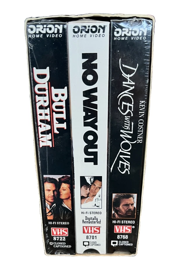 The Best of Kevin Costner 3 VHS Box Set - Dances With Wolves Bull Durham No Way - Image 2 of 4