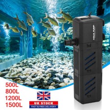 4 in1 Aquarium Fish Tank Filter Water Pump Internal Purifier Filter Oxygen Power