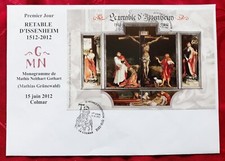 2012 ENVELOPPE PREMIER JOUR GRAND FORMAT "RETABLE D'ISSENHEIM"  N°698/180 23x16