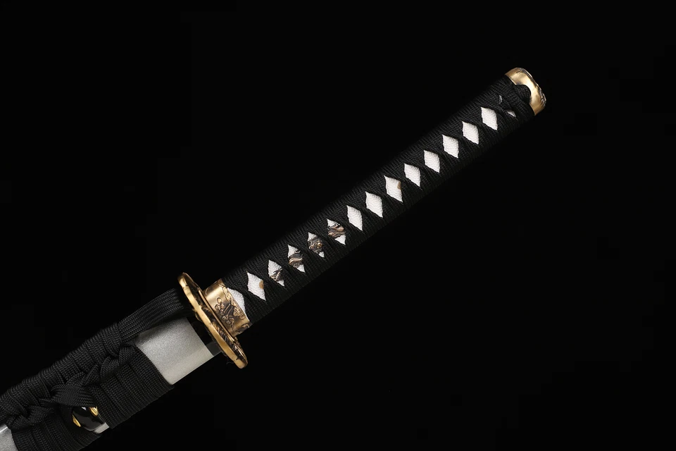 Espada samurai japonesa templada de arcilla de acero T10 lista para batalla de 40"" Hamon real Foto 4 de 4