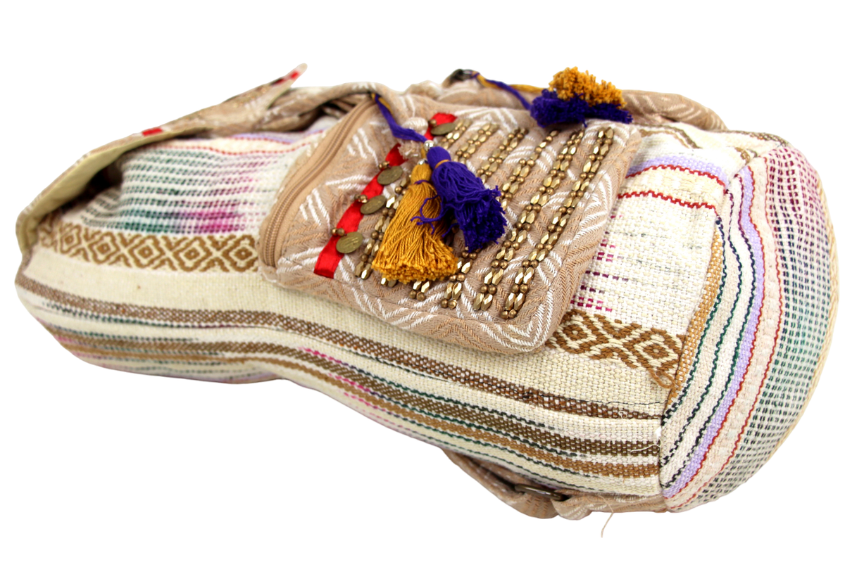 Stela 9 backpack STELA 9: Handmade Bags from Handwoven Textiles & Leather by  main image 2