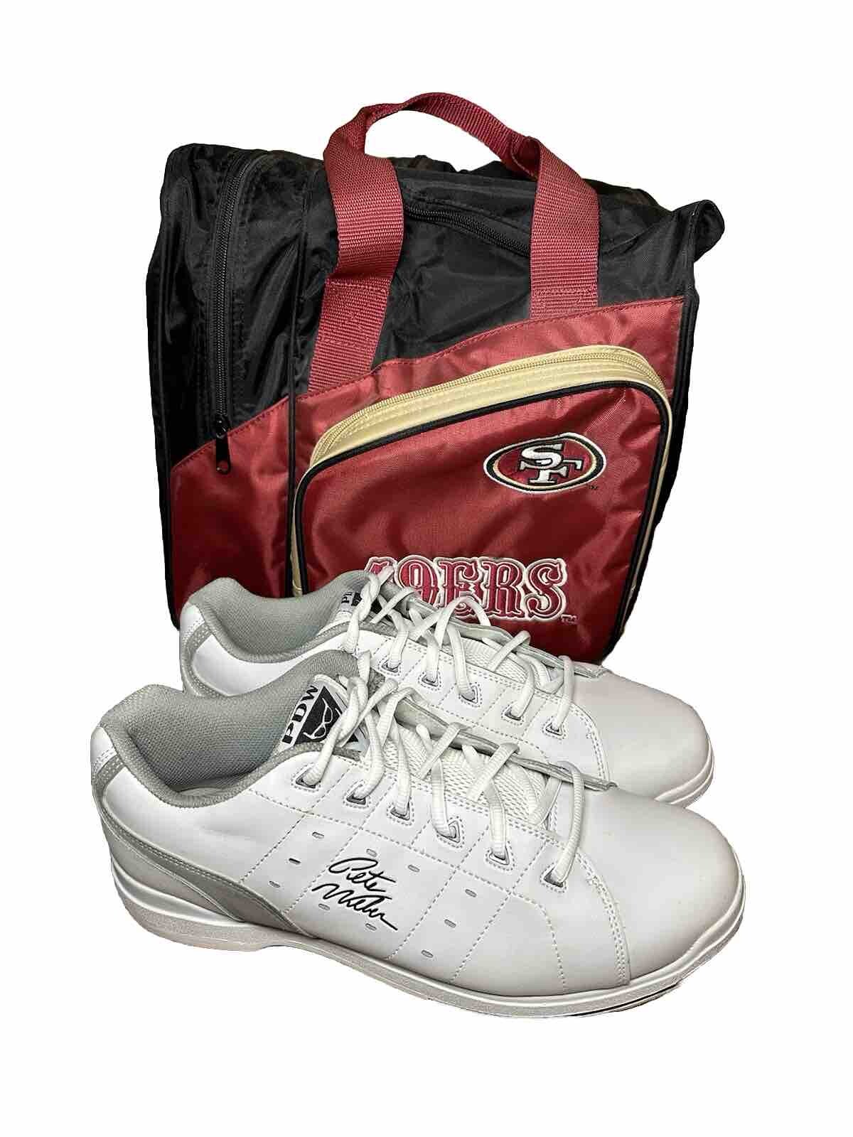 Etonic Shoes Perfect Slide Men's Bowling Shoes Size 11.5 White With Niners Bag eBay