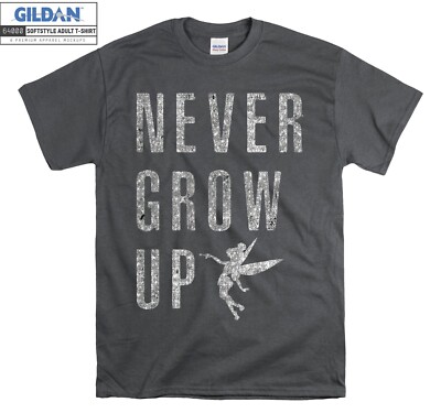 Disney Peter Pan Tinker Bell Never Grow Up Hoodie Tshirt Herren Damen Unisex AB439
