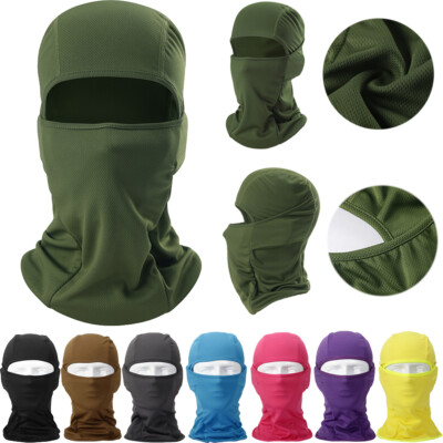 1/3PCS Full Face Mask Motorcycle Riding Head Cover Balaclava Headgear Full  Hat