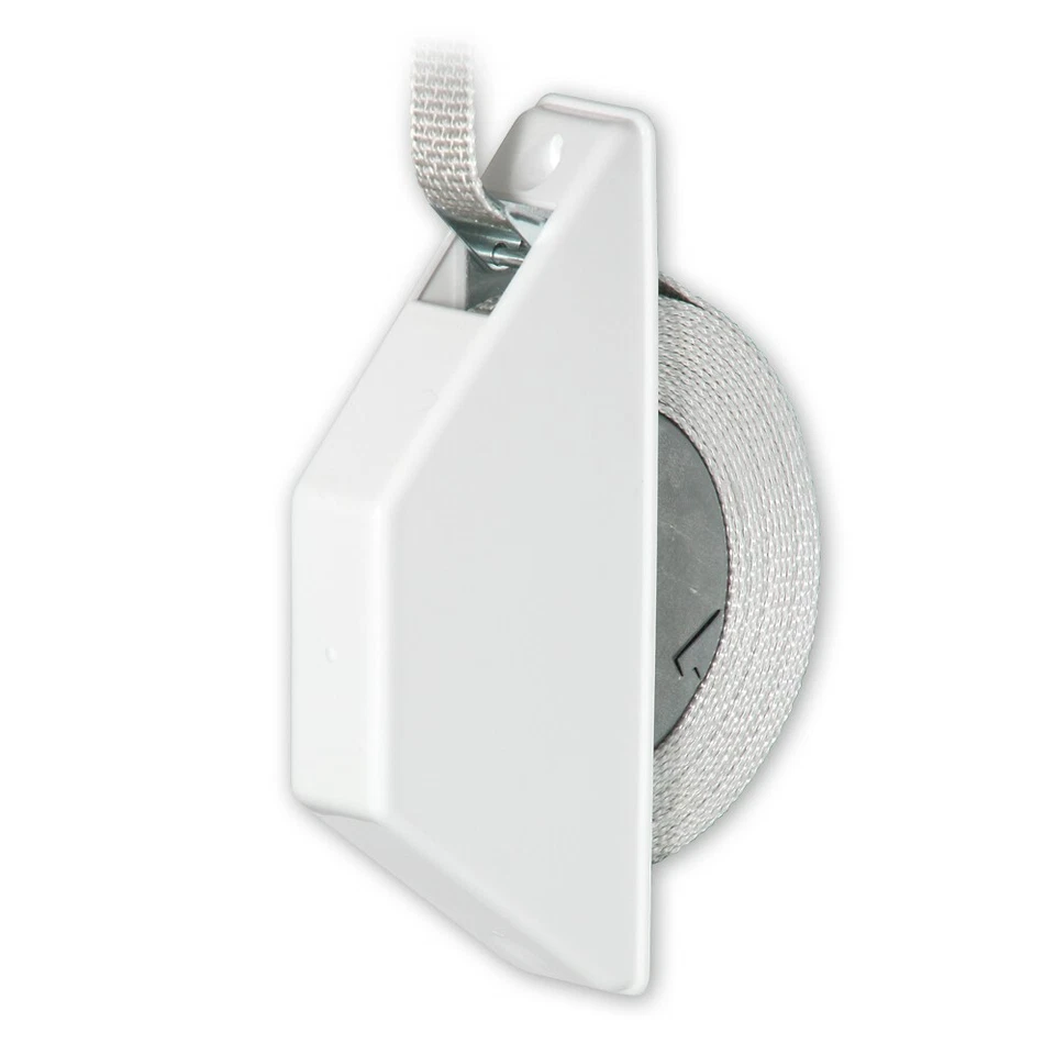 SELVE Mini-Halbeinlass-Gurtwickler Dimo mit Haube weiß, inkl. 5m Gurt grau