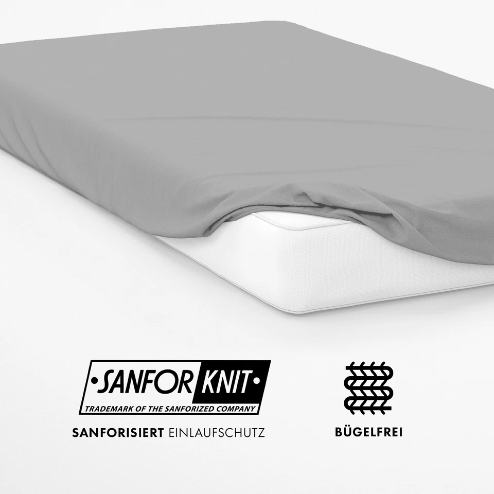 Spannbettlaken Jersey Spannbetttuch 100% Baumwolle Bettlaken Spannbettuch Laken - Bild 2 von 4