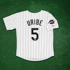 Juan Uribe signed 2005 Chicago White Sox World Series Home White Jersey PSA/DNA