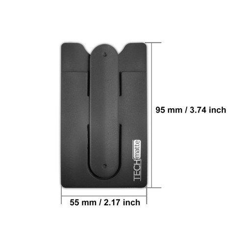 TechMatte Stick on Wallet Credit Card Holder/Money Clip/Phone Stand (2 Pack) - Picture 6 of 6