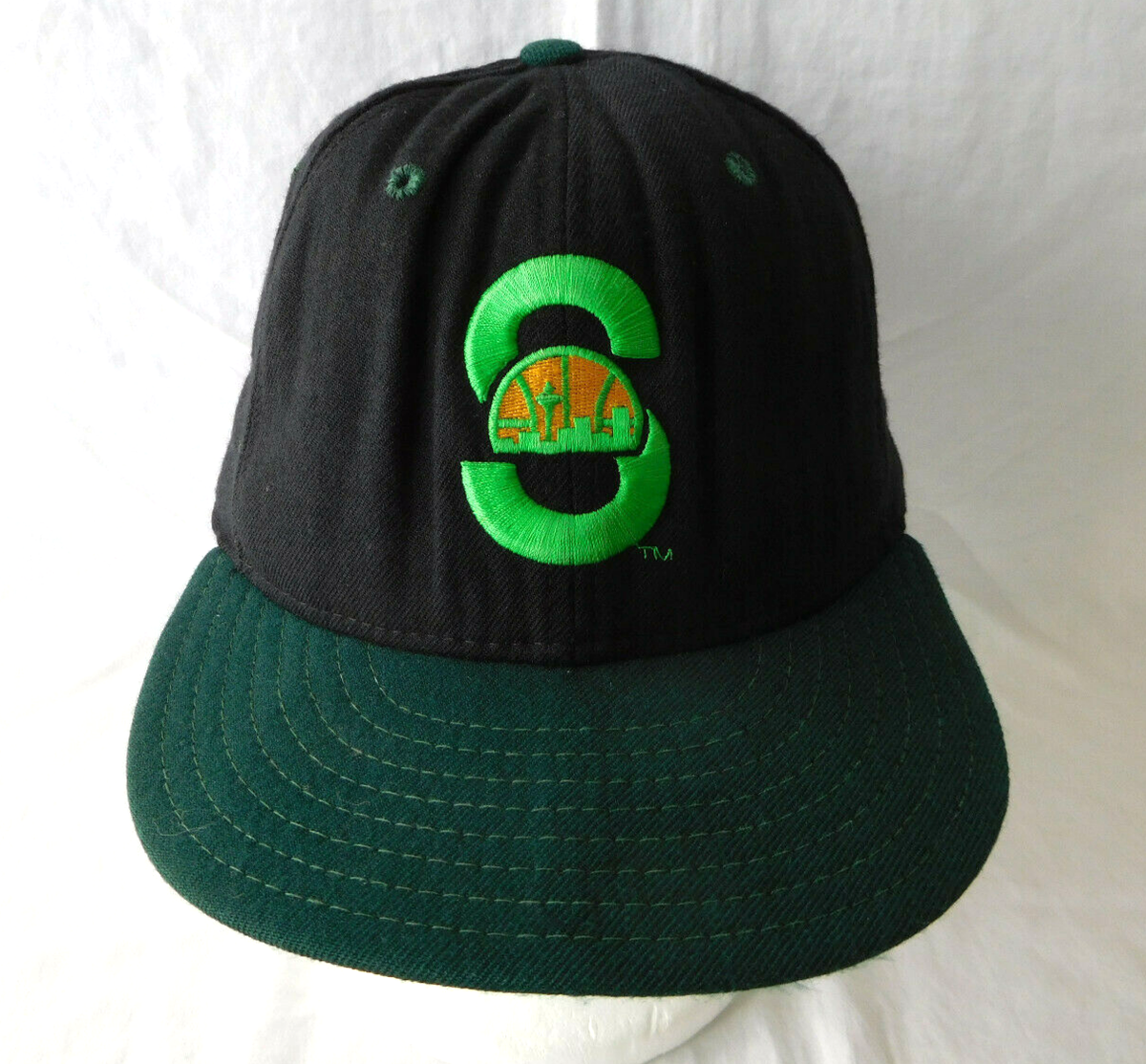Vintage Seattle Supersonics Sonics Baseball Hat Fitted 7 1/8 (7 
