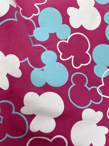 Walt Disney World SMALL Pink Mickey Head Shorts Drawstring Cotton Blend - Picture 2 of 4