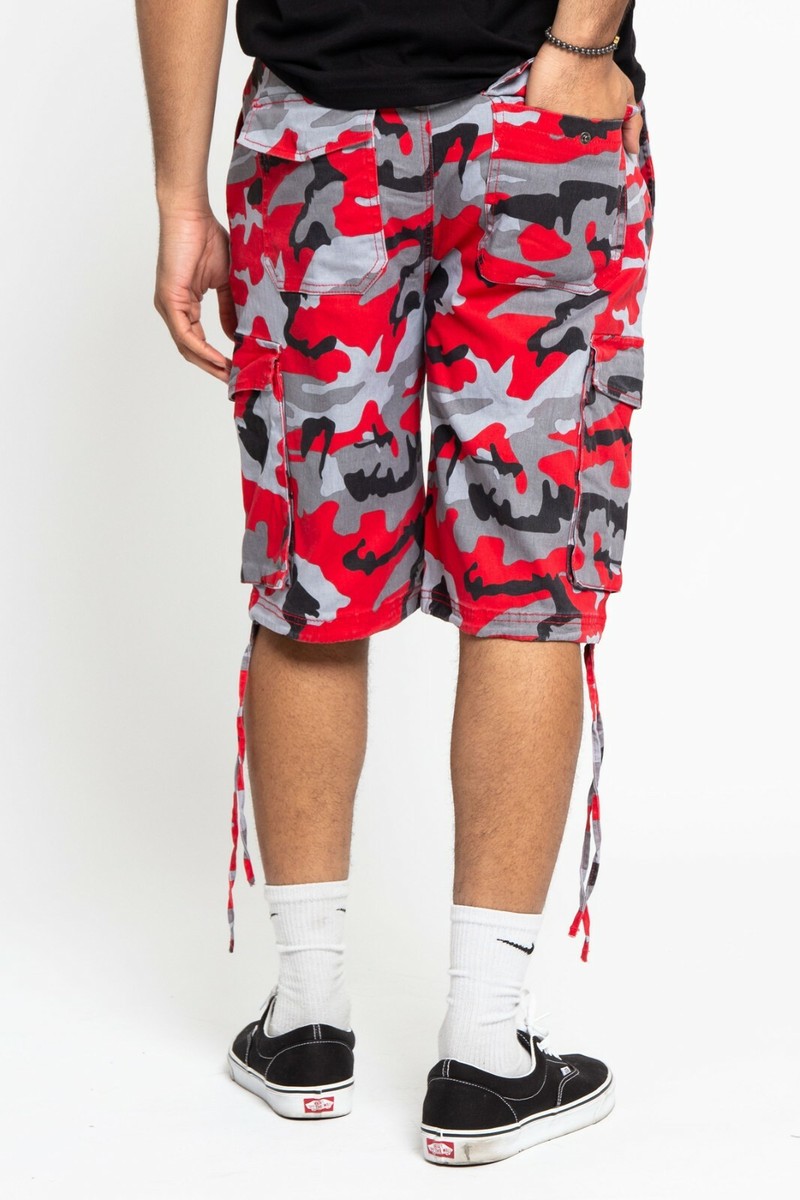 Victorious Men's Military Amy Belted Ripstop Twill Camo Cargo