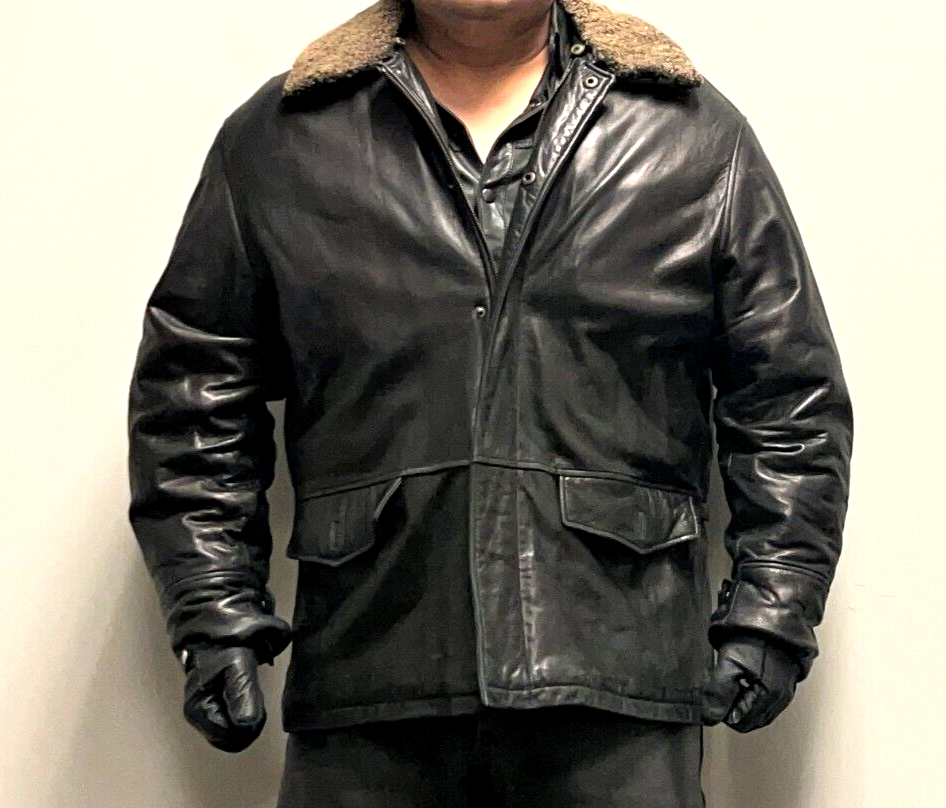 Timberland Boots Weather Gear Black Lamb Leather 3/4 Winter Coat