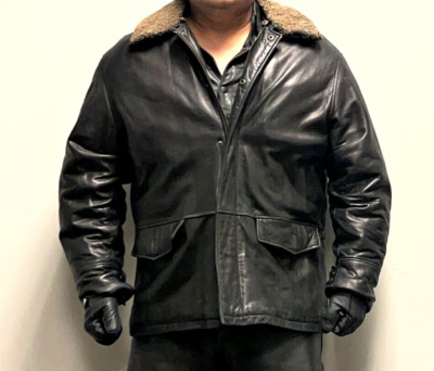 Timberland Boots Weather Gear Black Lamb Leather 3/4 Winter Coat