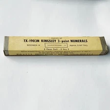 Kingsley Machine Type - 3 point Numerals - TX-1903N - Hot Foil Stamping- New!