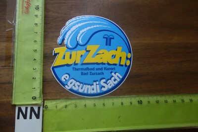 Alter Aufkleber Schwimmen Sauna Schwimmbad Thermalbad BAD ZURZACH