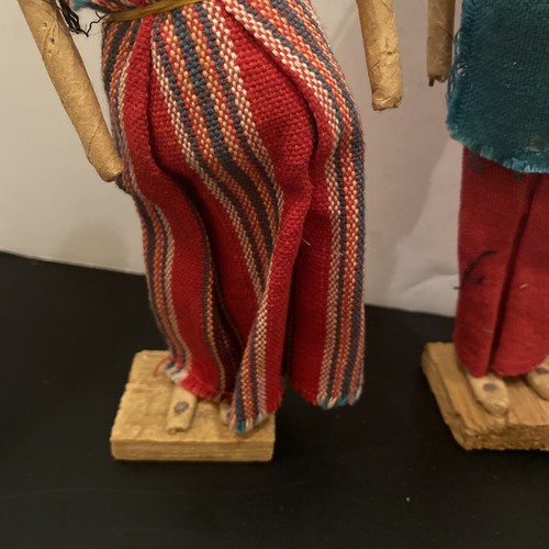 VTG Handmade Folk Art African Souvenir Dolls Set Of 4 - Picture 5 of 24