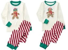 NWT Gymboree GINGERBREAD 2016 Christmas/Holiday Stripe Pajamas/Gymmies Boy/Girl