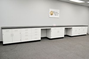 Fisher American 24 ft  Laboratory L Cabinet w/ Chemical  Resistant / E1-004