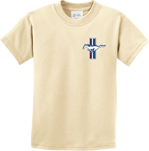 Kids T-Shirt Ford Mustang The Legend Lives Crest Pocket Print - Picture 18 of 25