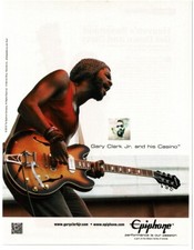 2013 EPIPHONE Casino Electric Guitar GARY CLARK JR. magazine print ad