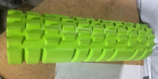 Textured Foam  PVC Deep Tissue Muscle Massage Roller Lime Green 12  Compact