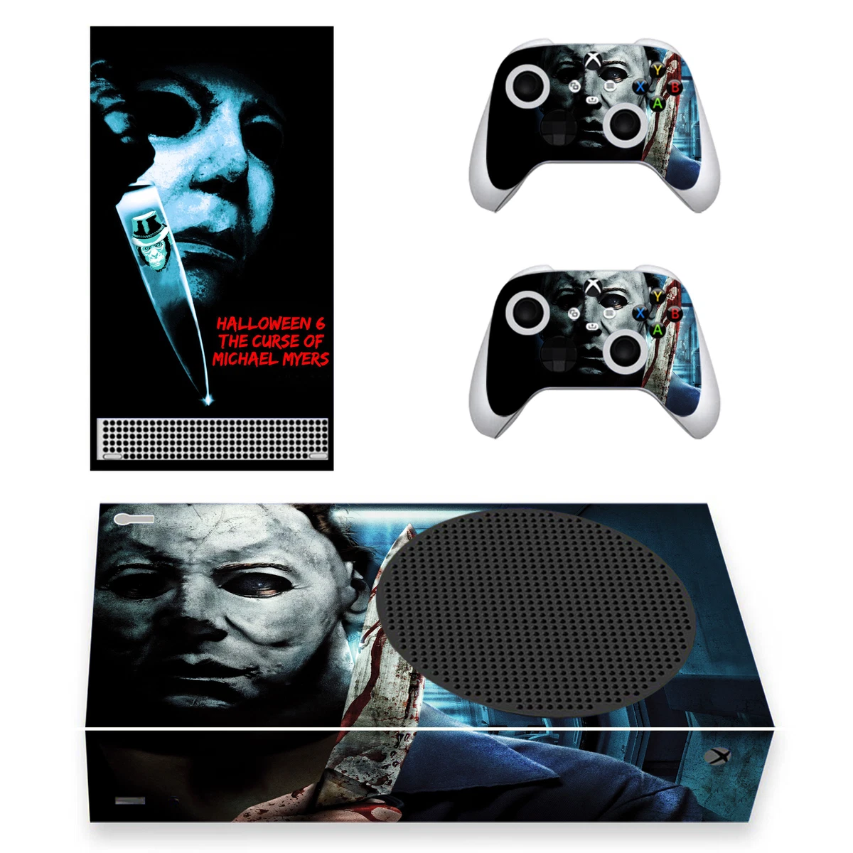 Xbox Series S X Slim Console Controller Skin Decal Michael Myers