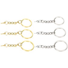 25/28/30mm Keyring With Eye Screws DIY Findings Keychain Making Supplies 10pcs