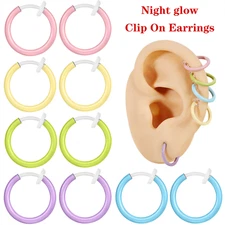 1 Pair/Lot Copper Clip on Earrings Glow in the Dark Helix Conch Earrings Jewelry