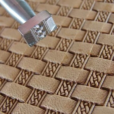 Small Celtic Basket Weave Leather Stamp, Stainless Steel Leather Tool