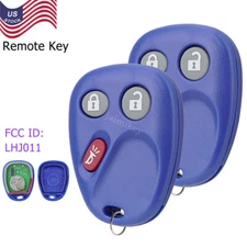 Replacement for 2003 2004 2005 2006 Chevy Silverado Remote Car Key Fob Pair Navy